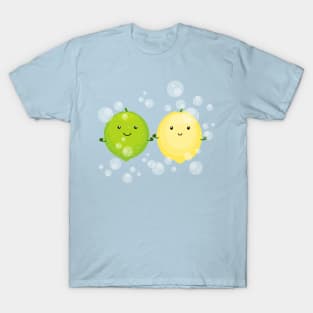 Cute lemon lime friends citrus fruit cartoon T-Shirt